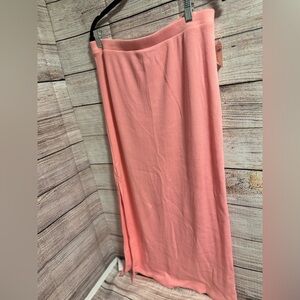 Old Navy Coral Pink Ribbed Maxi Skirt